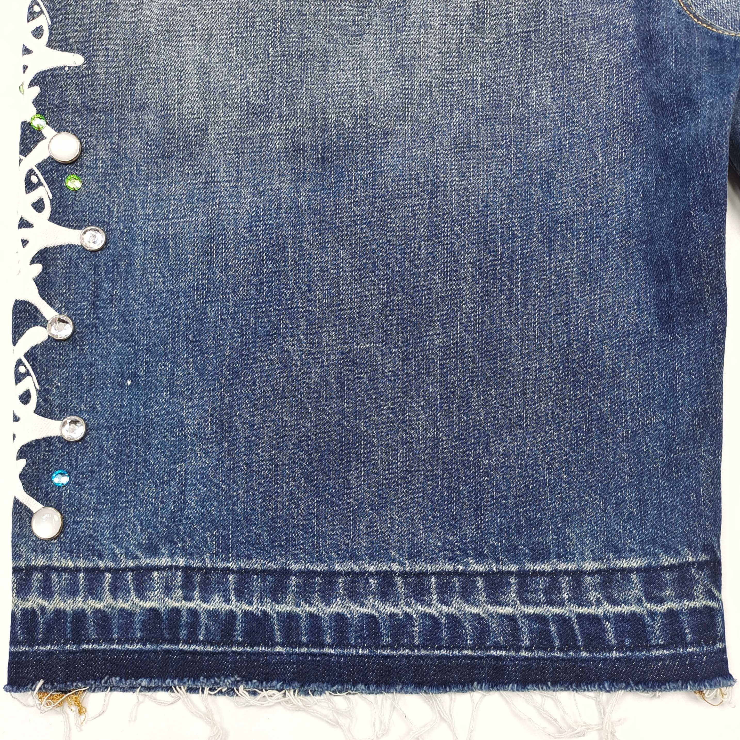 Sp5der Web Stone Denim jorts