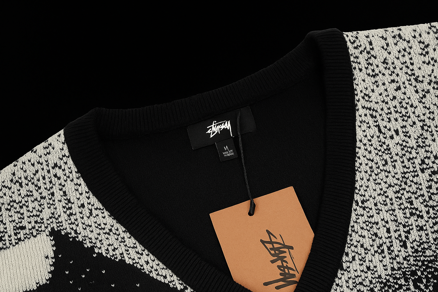 Stüssy Black Photo Jacquard Vest