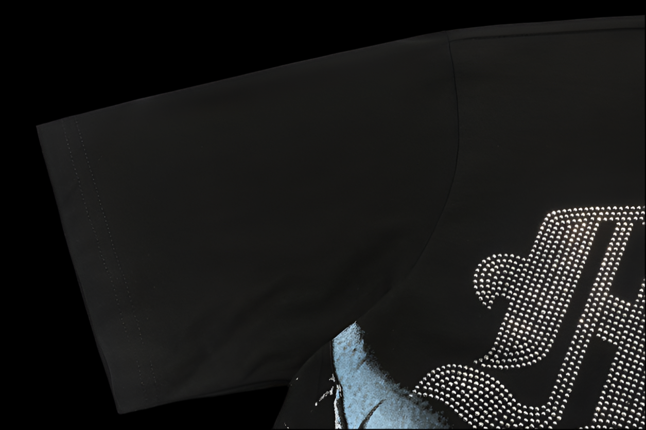 Mixed Emotions Astronaut Rhinestone Black Tee