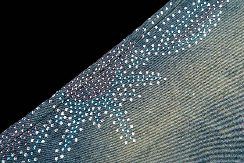 Vale Valley Dreams Blue Tsunami Faded Denim Baggy Jeans