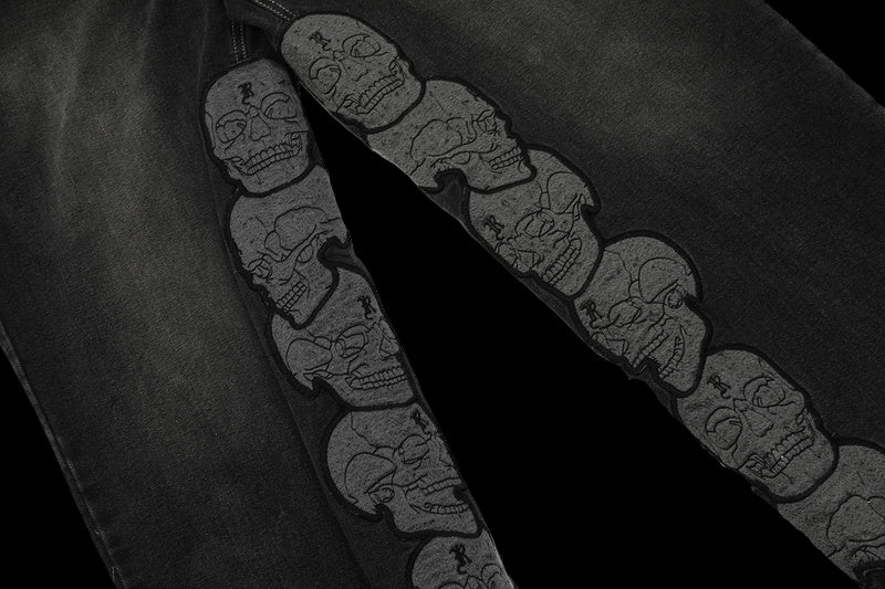 Revenge Skull Patch Denim Jeans