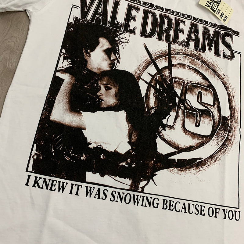 Vale Vale Forever Valley Dreams Cream Scissorhands Tee Size Large