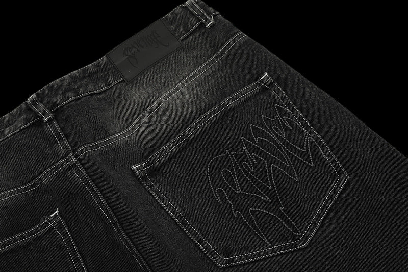 Revenge Skull Patch Denim Jeans