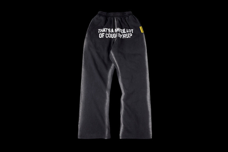 Awful Lot of Cough Syrup Washed black off a lot of cough syrup flared