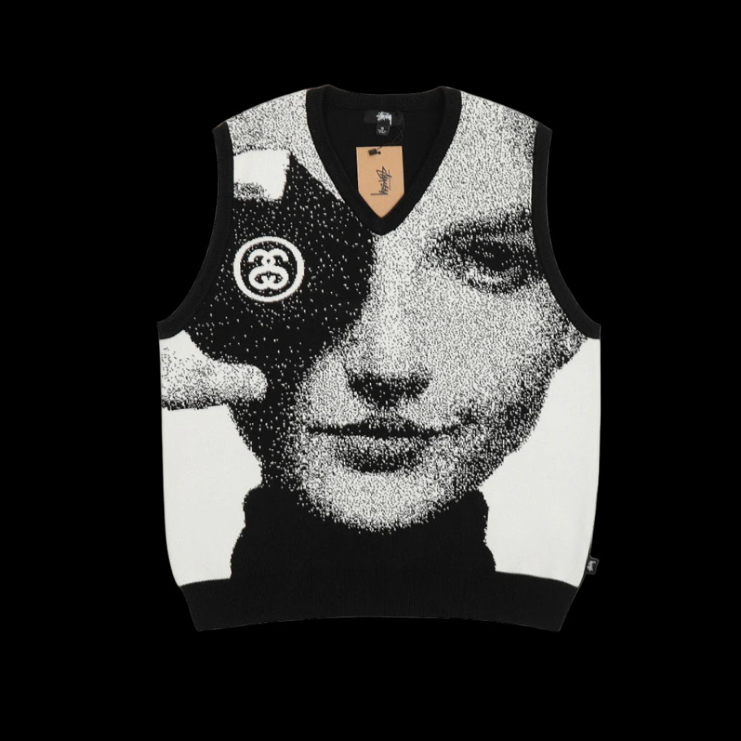 Stüssy Black Photo Jacquard Vest